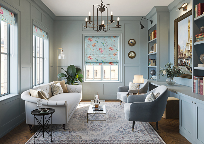 Borneo, Powder Blue - Twist&Fit Roman Blind - Image 8